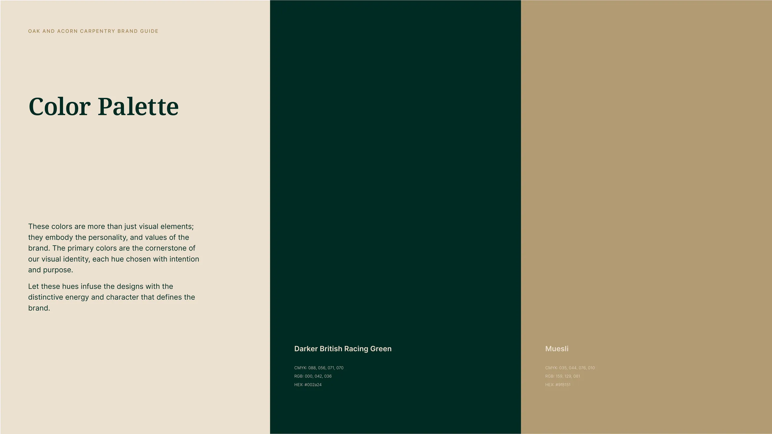 Oak and Acorn Carpentry brand identity 4